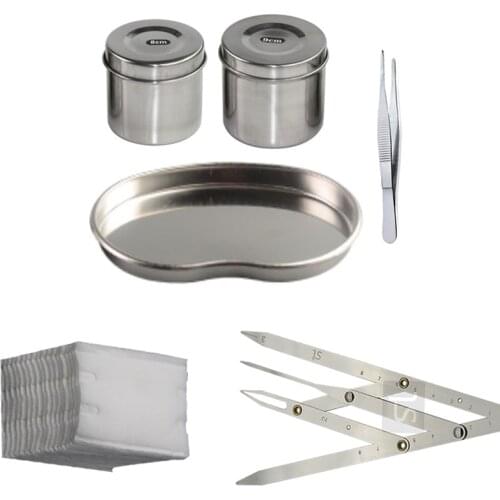 Permanent makeup microblading accesories disposable include Tank Plate Tweezers Tools Clean Sterilizers Pot microblading cotton