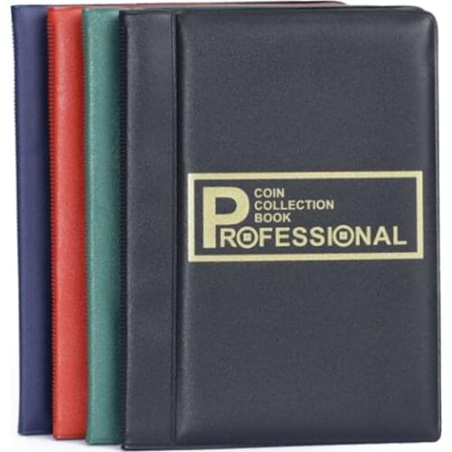 120 Sheets Wallet 4 Colors Coin Album Portable Album Coin Penny Money Storage Book Case Holder File Collection Collectin