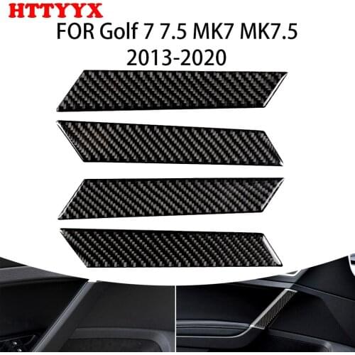 Carbon fiber auto interior door handle decoration, suitable FOR VW Golf 7 GTI R MK7 GTE GTD 2013-2017 car sticker