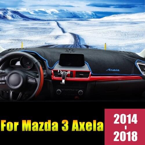 For Mazda 3 Axela 2014-2015 2016 2017 2018 2019 LHD Car Dashboard Cover Mats Avoid Light Pads Anti-UV Case Carpet Accessories