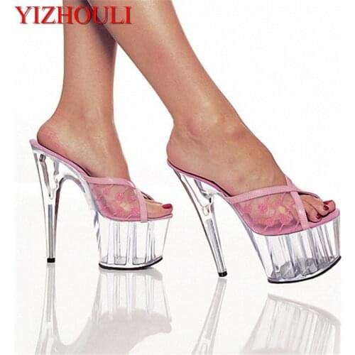 Photos of 15cm tall shoes, children and womens shoes wear high heels at the party for fashion online sandals