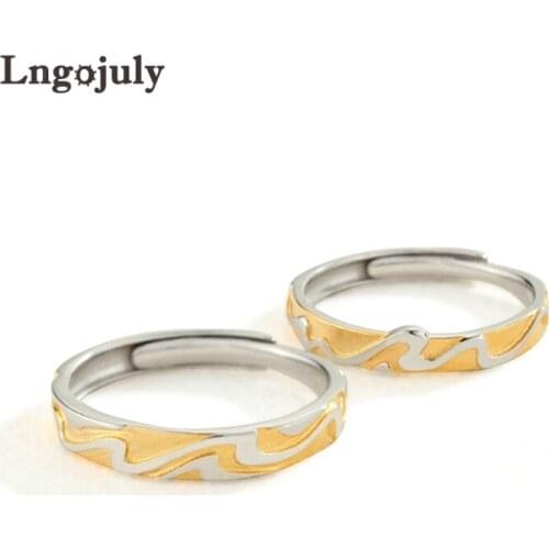 Hot Sale 100% 925 Sterling Silver Couple Rings Rainforest Plantain Green Leaves Cool Sweet Romantic Style Rings For Lovers