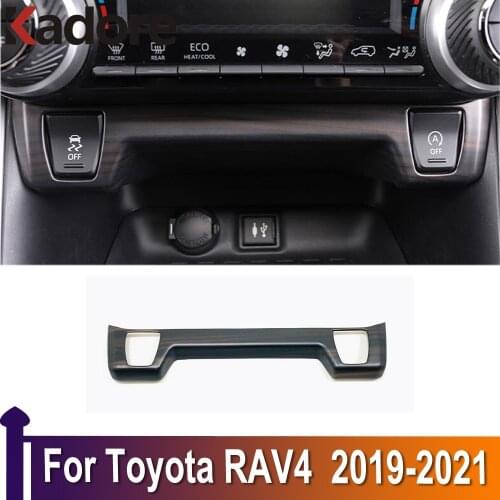 For Toyota RAV4 RAV 4 2019 2020 2021 Carbon Fiber Car Seat Heating Switch Buttons Cover Frame Panel Trim Interior Accessories