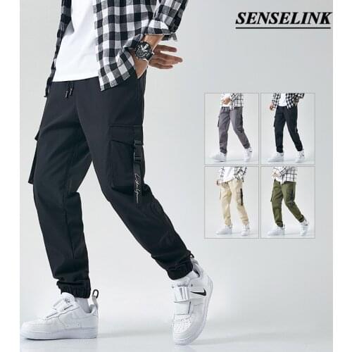 SENSELINK M-8Xl Spring New Mens Overalls Classic Outdoor Pure Cotton Casual Multi-Pocket Overalls Mens Trousers
