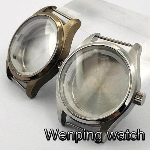 Corgeut 40mm silver copper color stainless steel case fits NH35A ETA2824 automatic movement