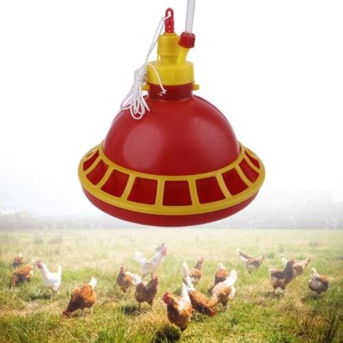 Round Chicken Drinking Fountain Device Hanging Cup Waterer Bowl Poultry Drinker GXMA