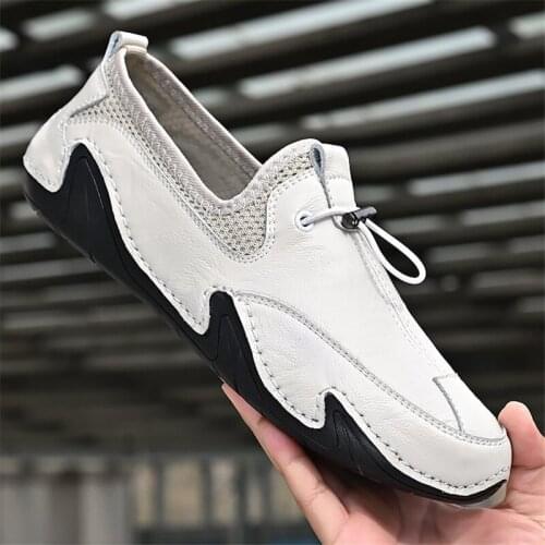 2021 New Suede Leather Octopus Flats Breathable Shallow Mouth Spring Loafers Quality Outdoor Walking Shoes Men Zapatos Hombre