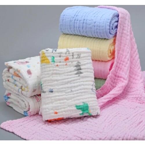 6 Layers Muslin Swaddle Baby Blankets Newborn Muslin Swaddle Baby Bedding Custom Blanket Couverture Bebe Emmaillotage Drop Ship