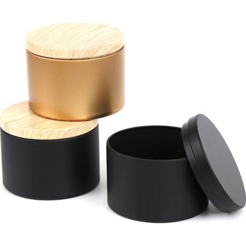 Luxury Candle Pots With Lid Bulk Round Candle Container Tins Empty Storage Box For DIY Ointments SkinCare Beauty Samples