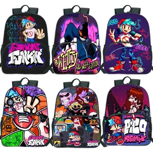 Mochila Friday Night Funkin Backpack Boys Girls School Bags Waterproof Teenager Book Bags Music Rhythm Game Print Rucksack