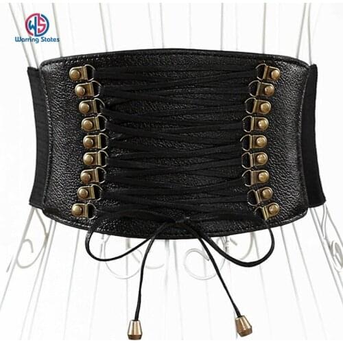 Warring States Europe Wide Waist Belt Fashion Female Elastic Tassel Wide Belt Decoration Dress Accessories Belt Waist 65-85cm