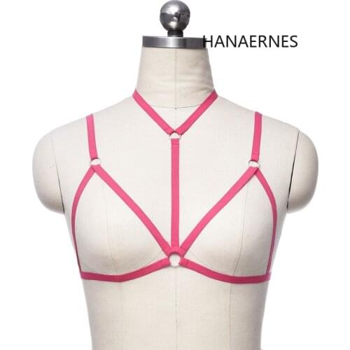 Sexy Fashion Body Harness Cage Lingerie Harness Cage Bra 90s Cupless Lingerie Women Body Harness Belt Harness Belt Strap Bra