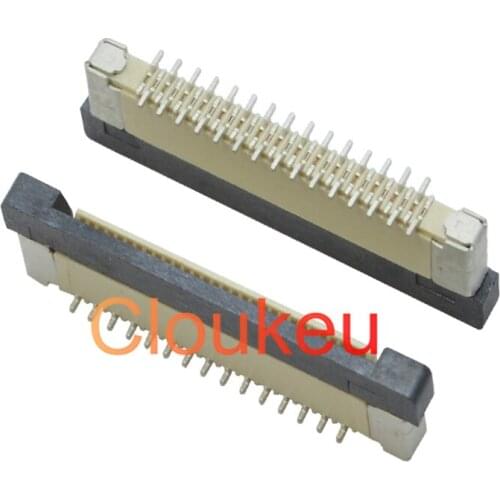 FPC/FFC connector 0.5mmH2.0 vertical paste positive foot flat flexible cable socket 25P-60