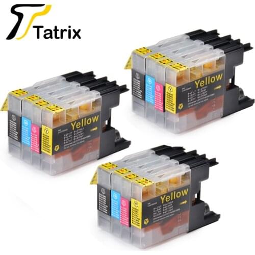 12pcs Compatible Ink Cartridge For LC12 LC40 LC71 LC73 LC75 LC400 LC1220 LC1240 For Brother Printer MFC-J6910CDW J6710CDW J840N