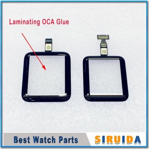 Tested Touch Screen Digitizer Glass With OCA Glue For Apple Watch Series 2 3 4 S2 S3 S4 LCD Front Sensor Outer Panel Replacement