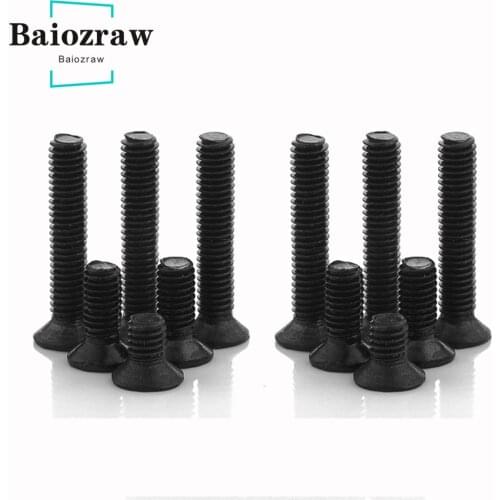 Countersunk Falt Head Phillips Screw M1.7 M2 M2.5 M3 M4 50pcs Carbon Steel Screw 3D Printer Parts