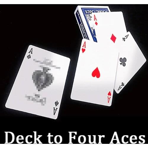 Deck to Four Aces by J.C Magic Card Magic Tricks Aces Cards Appearing Magician Close Up Street Illusion Gimmick Mentalism Magia