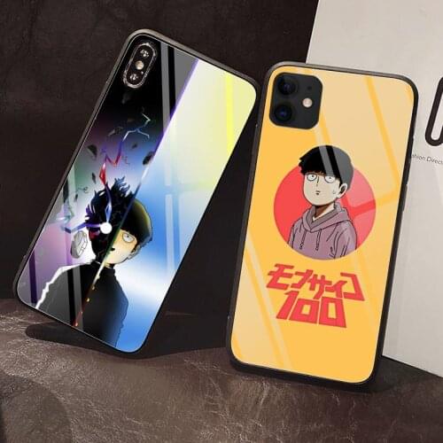 Mob psycho 100 Shigeo Kageyama anime Phone Case Glass For iPhone 12 Pro Max Mini 11 Pro XR XS MAX 8 X 7 6S 6 Plus SE 2020 case