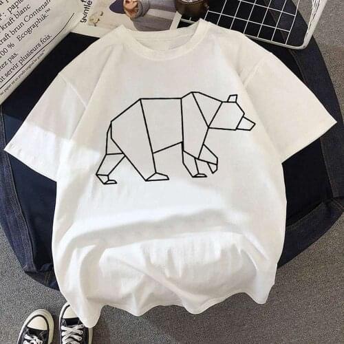 Summer T-Shirt Geometric Animals Print Women T-Shirt Short Sleeve Casual O-neck Tshirt Harajuku Lady Girl Top Tee Clothes