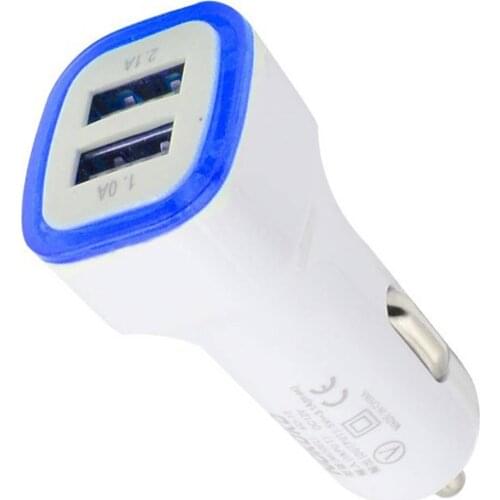 1PC New LED Dual USB Car Charger Cigarette Lighter Car Charger for GPS Mobile Phone MP3 PDA Bluetooth Headset Digital Camera