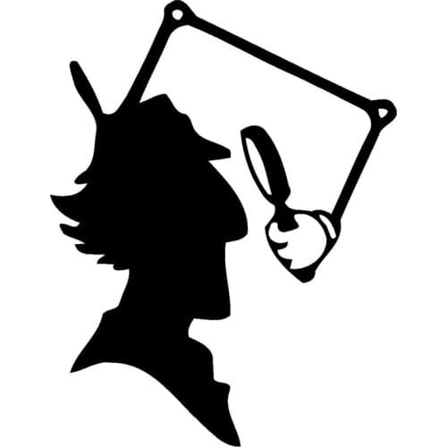 13.2cm*17cm Inspector Gadget Decor Vinyl Car Styling Car Sticker Black/Silver S3-5720