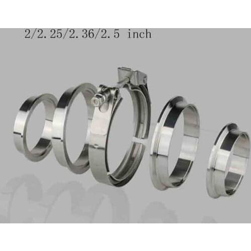 2/2.25/2.36/2.5 inch V-Band Clamp Male/Female Flange Kit V-band Turbo Exhaust Pipes Car Accessories
