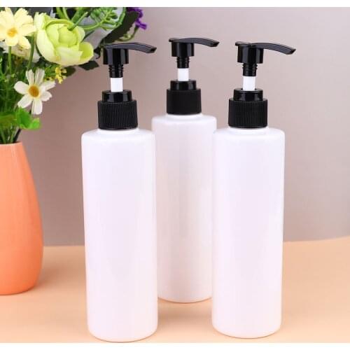4pcs 250ml Pump Refillable Empty Bottle Portable Dispenser Make and Skin Care Lotion Bottles Multifunctional Cosmetic Shampoo