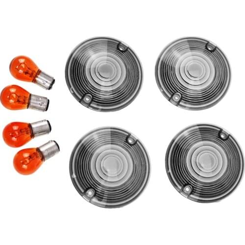 4pcs/set Halogen Bulb Turn Signal Light Blinker Indicator Lamp For 86-12 Harley Touring Electra Road Glide Tour Glide Road King