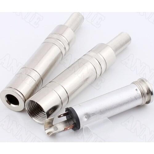 50pcs/lot 6.5 Metal Plug/ Microphone Female Socket/ DC6.5 Audio Welding Jack 6.5 Female Connectors Welding Type