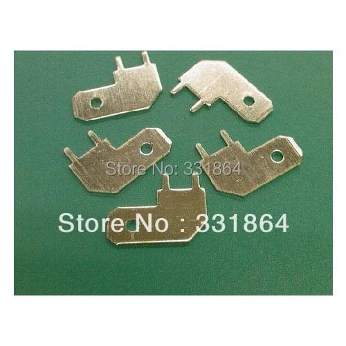 90 degrees (6.3mm) plug terminals / terminals / lug / PC board soldering terminals / plug spring / patch piece 100 pcs