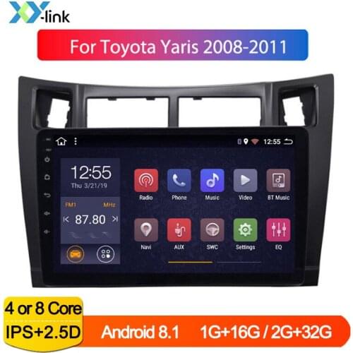 Android 8.1 Car multimedia player GPS Navigation system 9 inch touch screen for toyota yaris 2008-2011 car radio audio no 2 din