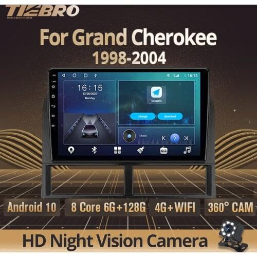 2DIN Android10.0 Car Radio For Jeep Grand Cherokee II WJ 1998-2004 GPS Navigation Stereo Receiver DSP Auto Radio NO 2DIN DVD IGO