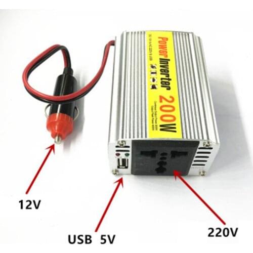 200W Car Inverter Voltage Booster 12V to 220V Car Power Conversion Charger to AC Adapter