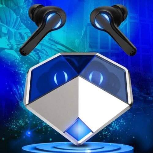 Wireless Earphone High Fidelity Long Standby Time Non-delayed Bluetooth5.1 Stereo In-ear Headphone for Playing Games