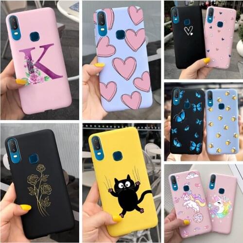 For Vivo Y11 2019 Case Letters Love Heart Soft TPU Phone Cover For Vivo Y17 Y15 Y12 Back Bumper For VivoY17 Y 17 15 12 11 Fundas