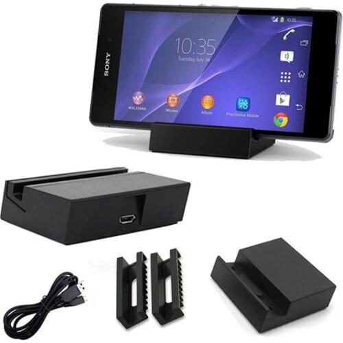 Black Magnetic Desktop Charger Dock For Sony Xperia Z1/ Z2/Z3 L50W L36H Charging Station with USB Cable Free Shipping