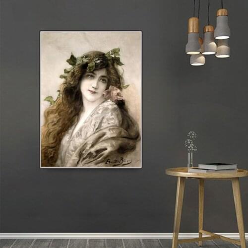 Citon Edouard Bisson《Beauty, 1903》Canvas Art Oil Painting Famous Artwork Poster Picture Modern Wall Decor Home Decoration
