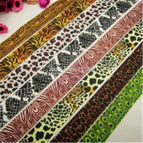 YJHSMY 25mm 5yard/lot Leopard grain Printed grosgrain ribbon, DIY handmade accessories, wedding gift packaging materials XW32314