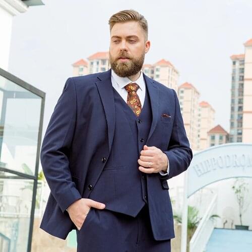 Fat suit big size suit men plus fertilizer XL professional dress loose elastic suit fat jacket coat wedding dress
