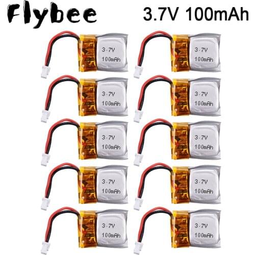 3.7V 100mAh Li-po Battery for Cheerson CX-10 CX-10A FQ777-124 for Hubsan Q4 for Wltoys V272 Mini RC Quadcopter Drone Battery