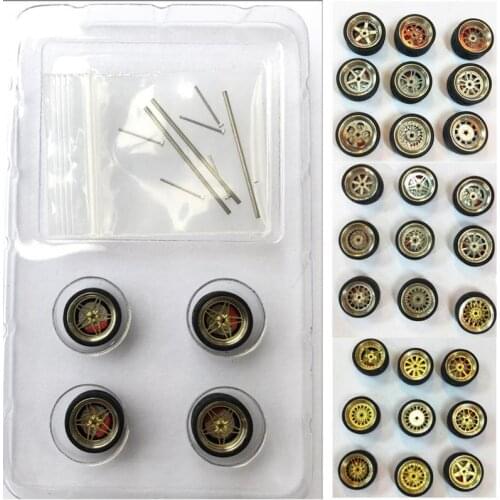 Alloy Car Model Universal Modification Parts Metal Wheels Brake Discs For 1/64 Diecast Customizer Hot Wheel Matchbox And M2