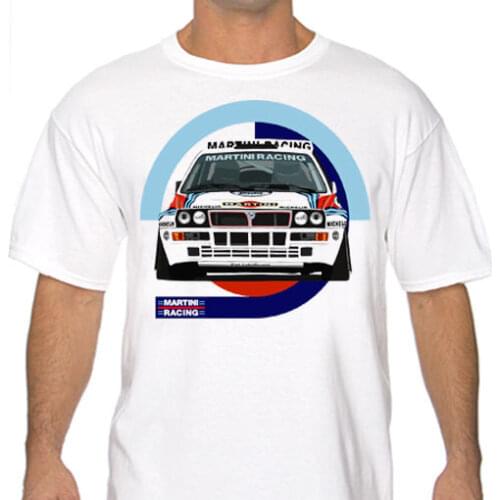 2019 Fashion Italian car fans Delta Integrale Classic Rally T Shirt White or Gray Racings Tee shirt