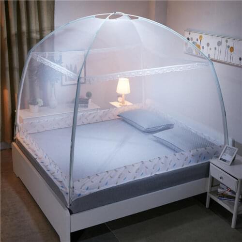 Mongolian Bag Mosquito Net Three-Door U-Shaped Door Zipper Double Mosquito Net Household bed curtain mosquito net