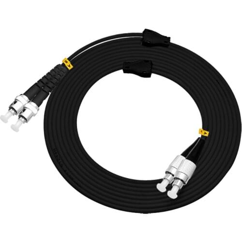 32FT Outdoor Armored 10Meters FC-ST Duplex 9/125 OS1 Single-mode Fiber Optic Cable Patch Cord Jumper FC to ST FC/PC-ST/PC
