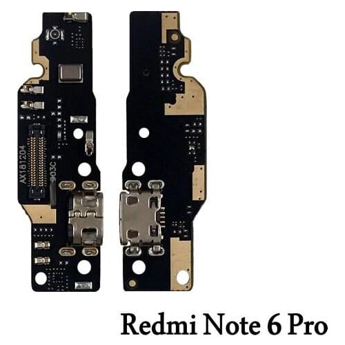 New Microphone Module+USB Charging Port Board Flex Cable Connector Parts For Xiaomi Redmi Note 6 6Pro Replacement