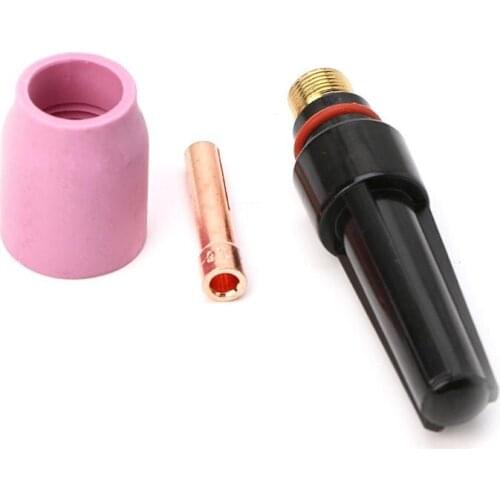 OOTDTY 5PCS Tig Welding Torch Stubby Cup Gas Collet Body Lens Kit