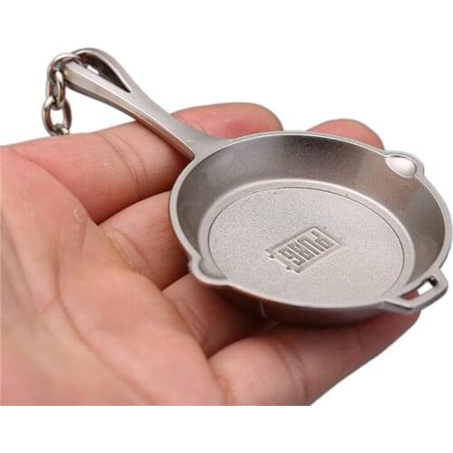 Wholesale Game Playerunknown Battlegrounds PUBG Pans Model Keychain New Design PUBG Big Size 10*6cm HC12586