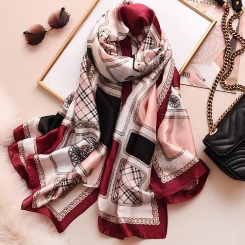 2021 luxury brand scarf spring and autumn new scarf ladies silk shawl fashion warm printing headscarf borderless chiffon hijab