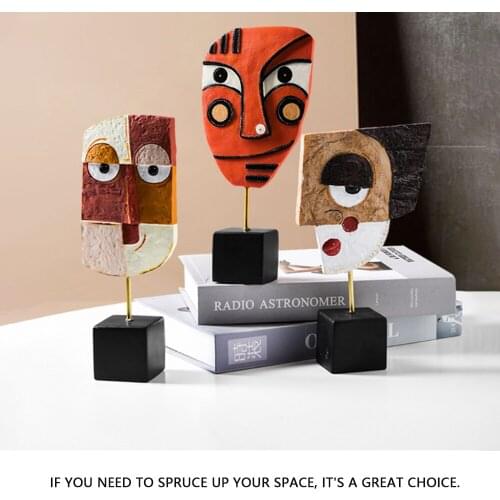 Modern Resin Statue Sculpture Abstract Ornaments for Home Resin Art Desk Accessories Room Decor Resin Statues for Decoration