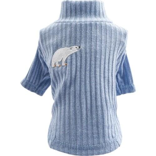 High Neck Dog Sweater For Small Dogs Autumn Winter Puppy Cat Kitten Long Sleeve Clothes Chihuahua Poodle Pullover Pet Outfits